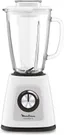 Moulinex Blendforce Cristal LM4301, Batidora de Vaso 800W, Jarra de Cristal Termorresistente 1,75L, 4 Cuchillas, Función Pica Hielo