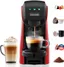 Warriors1 Cafetera Capsula 5en1 para Dolce Gusto, Nespresso, Lavazza A Modo Mio, Espresso Point y Cafe Molido
